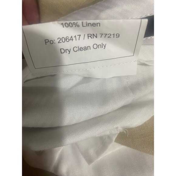 Pronto Uomo Platinum 100% Linen Dress Pants Mens Size 40 Beige Khaki Casual Busi - Picture 7 of 9